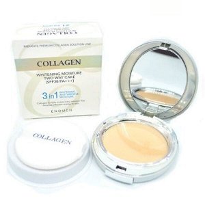 Осветляющая пудра со сменным блоком Enough Collagen Whitening Moisture Two Way Cake SPF30 PA+++ (№13 - Светлый беж), 13г+13г