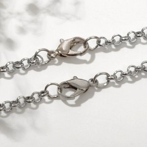 Кулоны "Неразлучники" мужское женское начало, цвет серебро, 48 см