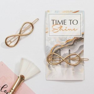 Формовая заколка на открытке «Time to shine»