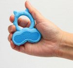 Прорезыватель силиконовый «Котик - кольцо», массажер, цвет МИКС