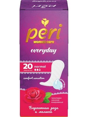 PERI Женские ежедневные прокладки "Everyday Аромат розы" 20 шт
