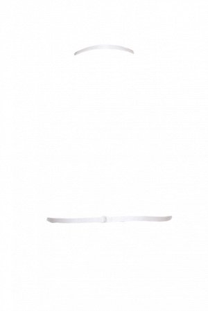 Белый кружевной бюстгальтер с фигурными вырезами и бретелью вокруг шеи