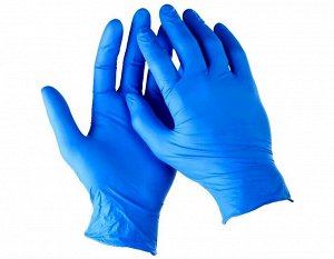 Перчатки нитриловые WALLY PLASTIC, Китай неопудренные нестерильные синие