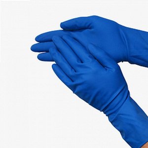 Перчатки латексные повышенной прочности High Risk синие