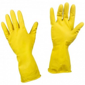 Перчатки хозяйственные прочные желтые в инд. упаковке