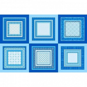 Ткань на отрез cитец платочный 95 см 18663/1 цвет синий