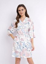 CLEVER Халат молочный/св.голубой
