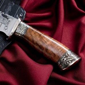 Нож кавказский, туристический "Скиф" с ножнами, гардой, сталь - 40х13, 14 см