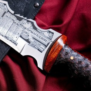 Разделочный нож "Армагеддон" сталь - 40х13, рукоять - жженый орех, клепаный, 25.5 см