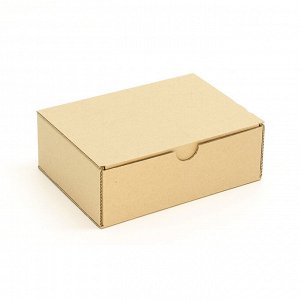 Коробка (5шт) с откидной крышкой и окном 200*150*70 мм, бурая