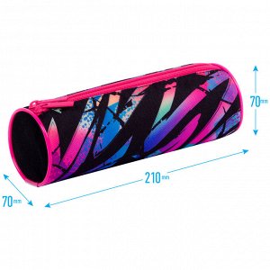Пенал-тубус 2 отделения, 210*70 Berlingo ""Zig zag"", полиэстер