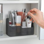 Органайзер для косметики пластиковый большой, цвет черный