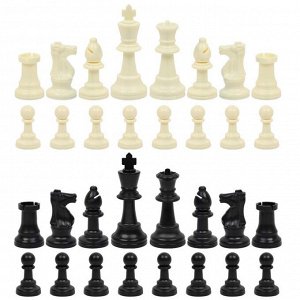 Шахматные фигуры турнирные Leap, 32 шт, король h-9.5 см, пешка h-5 см, полипропилен