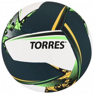 Мяч вол. "TORRES Save" арт.V321505 р.5, синт.кожа (ПУ), гибрид, бут.кам, бело-зелено-желный