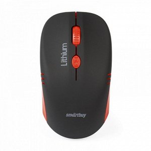 Мышь оптическая беспроводная Smart Buy SBM-344CAG-KR ONE с зарядкой от USB (black/red)