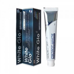 Зубная паста White Glo Instant White. 100гр. Мгновенное отбеливание. Заметный отбеливающий результат за счет содержания инновационных частиц. Противовоспалительный эффект - благодаря маслу грушанки.
