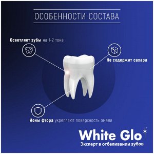Зубная паста White Glo Micellar. 100гр. Отбеливающая, Мицеллярная. Мицеллы- активные очищающие молекулы, действуют как магнит, удаляя пятна и очищают зубы.