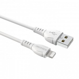 Кабель USB - Apple lightning Borofone BX51  100см 2,4A (white)