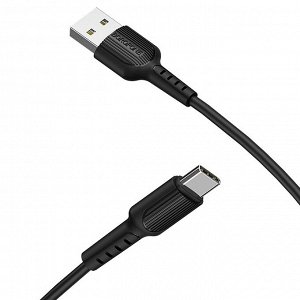 Кабель USB - Type-C Borofone BX16 Easy  100см 3A (black)