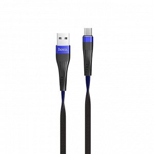 Кабель USB - micro USB Hoco U39 Slender для HTC/Samsung (120 см) (blue/black)