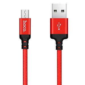 Кабель USB - micro USB Hoco X14 Times Speed для HTC/Samsung (200 см) (red/black)