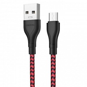 Кабель USB - micro USB Borofone BX39 Beneficial (black/red)