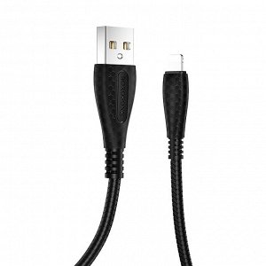 Кабель USB - Apple lightning Borofone BX38 Cool  100см 2,4A  (black)