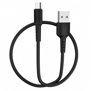 Кабель USB - micro USB Borofone BX16 Easy  100см 2,4A (black)