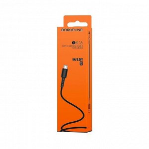 Кабель USB - micro USB Borofone BX16 Easy  100см 2,4A (black)