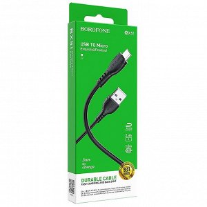 Кабель USB - micro USB Borofone BX51  100см 2,4A (black)