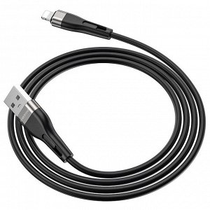 Кабель USB - Apple lightning Borofone BX46 Rush silicone  100см 2,4A (black)