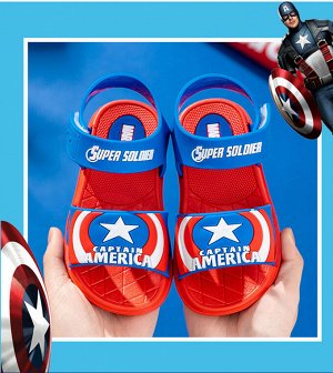 Сандали детские для мальчиков - "Капитан Америка" Captain America • Red and Blue