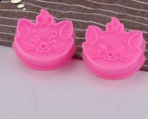 Набор форм для печенья (2шт) "Котенок", цвет розовый