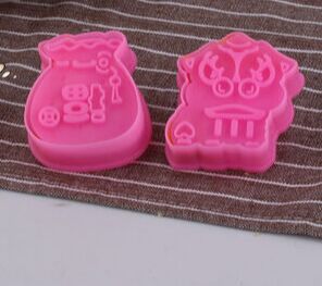 Набор форм для печенья (2шт) "Китайский дракон", цвет розовый