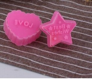 Набор форм для печенья (2шт) "Сердечко и звездочка", цвет розовый