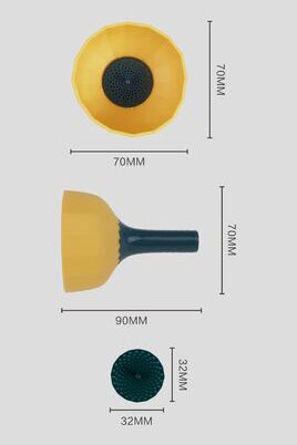 Воронка кухонная силиконовая 2в1, цвет желтый