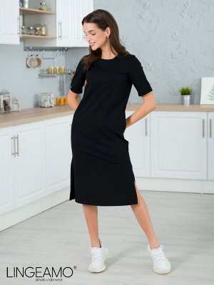 Трикотажное женское удлиненное платье-футболка ВП-08 (7)