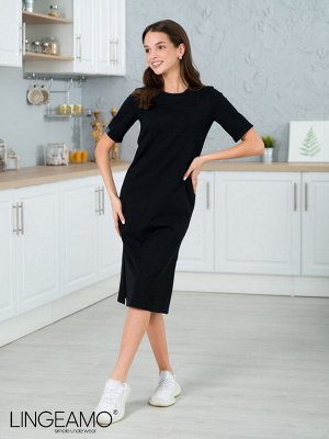 Трикотажное женское удлиненное платье-футболка ВП-08 (7)
