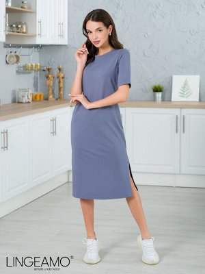 Трикотажное женское удлиненное платье-футболка  ВП-08 (84)
