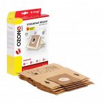 P-03 Мешки-пылесборники Ozone бумажные для пылесоса, 5 шт + микрофильтр