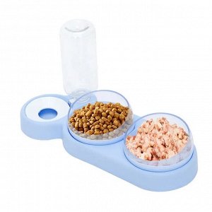 Набор мисок с поилкой для кошек и мелких пород собак/Автоматическая поилка с мисками для домашних животных