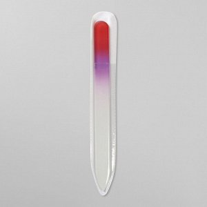 Пилка стеклянная для ногтей «Радуга», в чехле, 14 см, цвет МИКС