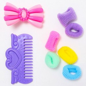 Hasbro Набор мелки для волос с аксессуарами с блёстками 2 в 1 «Студия красоты» My little pony