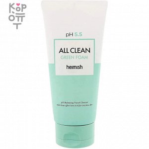 Heimish pH 5.5 All Clean Green Foam - Слабокислотная пенка для чувствительной кожи, гелевая текстура 150мл.
