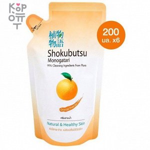 LION Shokubutsu Monogatari Natural & Healthy Skin - Крем-гель для душа 200мл.