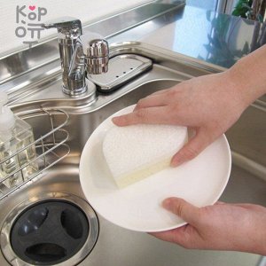 TOWA Губка мягкая для бережного мытья посуды, белая