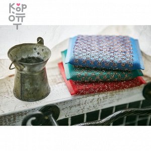 SB CLEAN&CLEAR - Губка для мытья посуды №958 Pure Copper Sponge - антибактериальная с медью