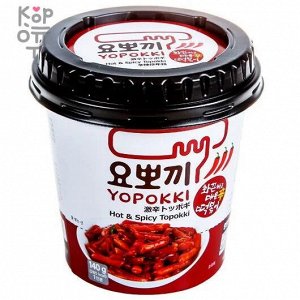 Yopokki Hot and Spicy - Рисовые клецки с острым пряным соусом Стакан на 1 персону, 120гр.