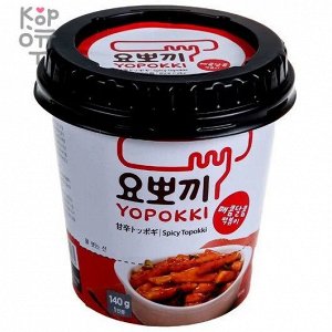 Yopokki Spicy and Sweet - Рисовые клецки с остро-сладким соусом Стакан на 1 персону, 140гр.