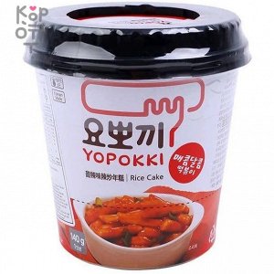 Yopokki Spicy and Sweet - Рисовые клецки с остро-сладким соусом Стакан на 1 персону, 140гр.